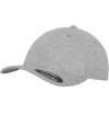 F6778 6778 Flexfit Double Jersey Cap Heather Grey colour image